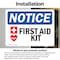Signmission First Aid Kit Sign With Symbol, 7 in W x Rectangle, Vinyl Decal OS-2PACK-NS-D-57-L-12749 - alternate 5